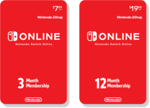 Tarjetas de suscripción online para Nintendo Switch